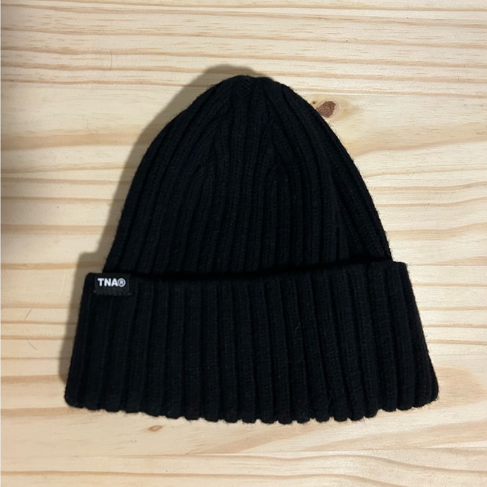 TNA Classic Black Knit Beanie